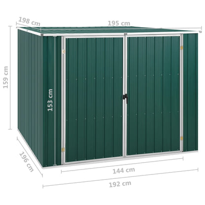 Tuinschuur 195X198X159 Cm Gegalvaniseerd Staal Groen