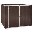 Garden Shed 195x198x159 cm Galvanized Steel Brown