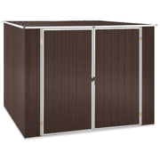 Garden Shed 195x198x159 cm Galvanized Steel Brown