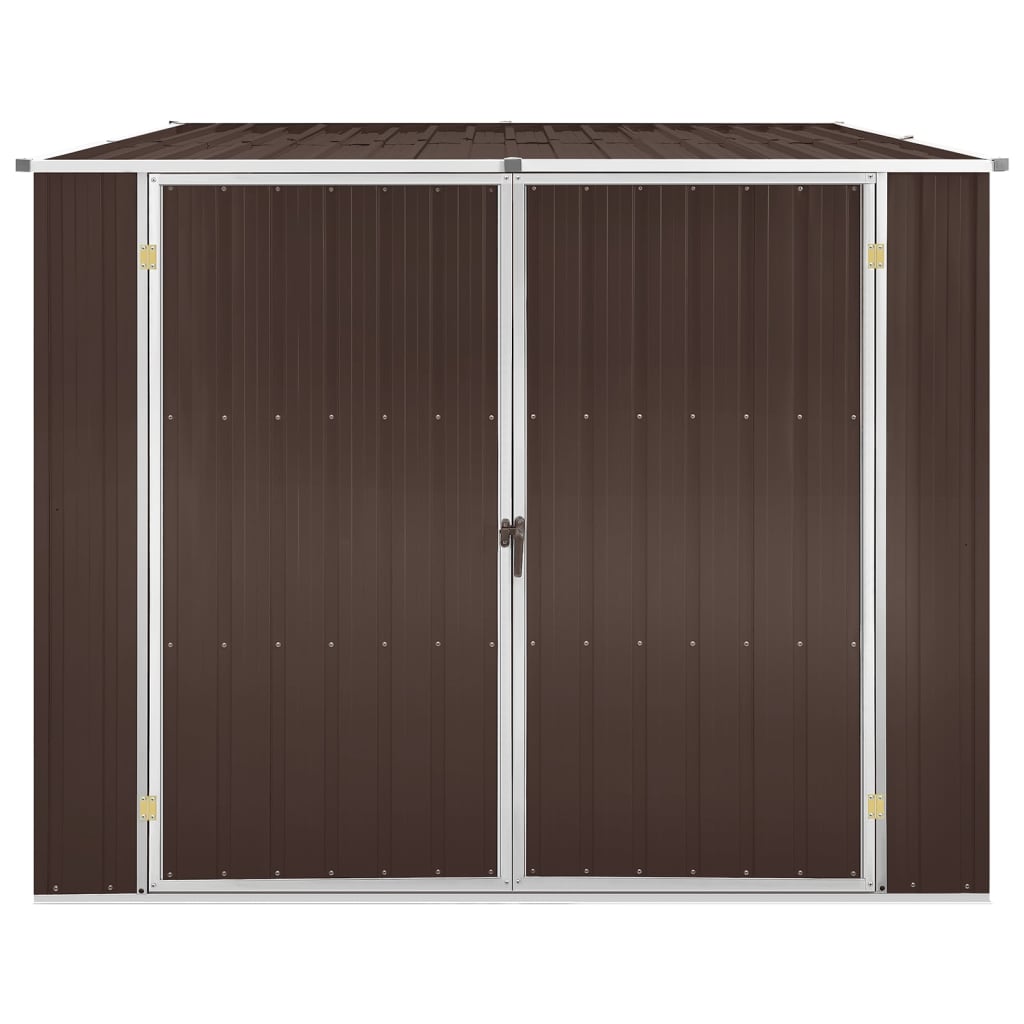 Tuinschuur 195X198X159 Cm Gegalvaniseerd Staal Bruin