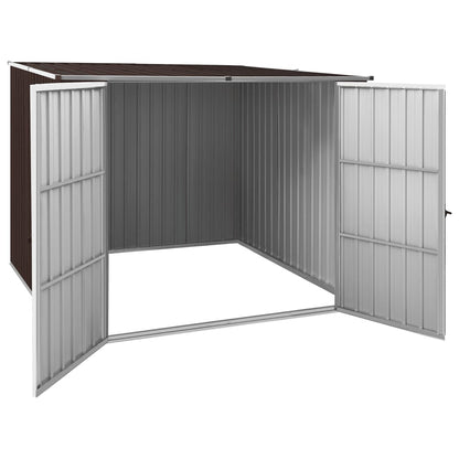 Tuinschuur 195X198X159 Cm Gegalvaniseerd Staal Bruin
