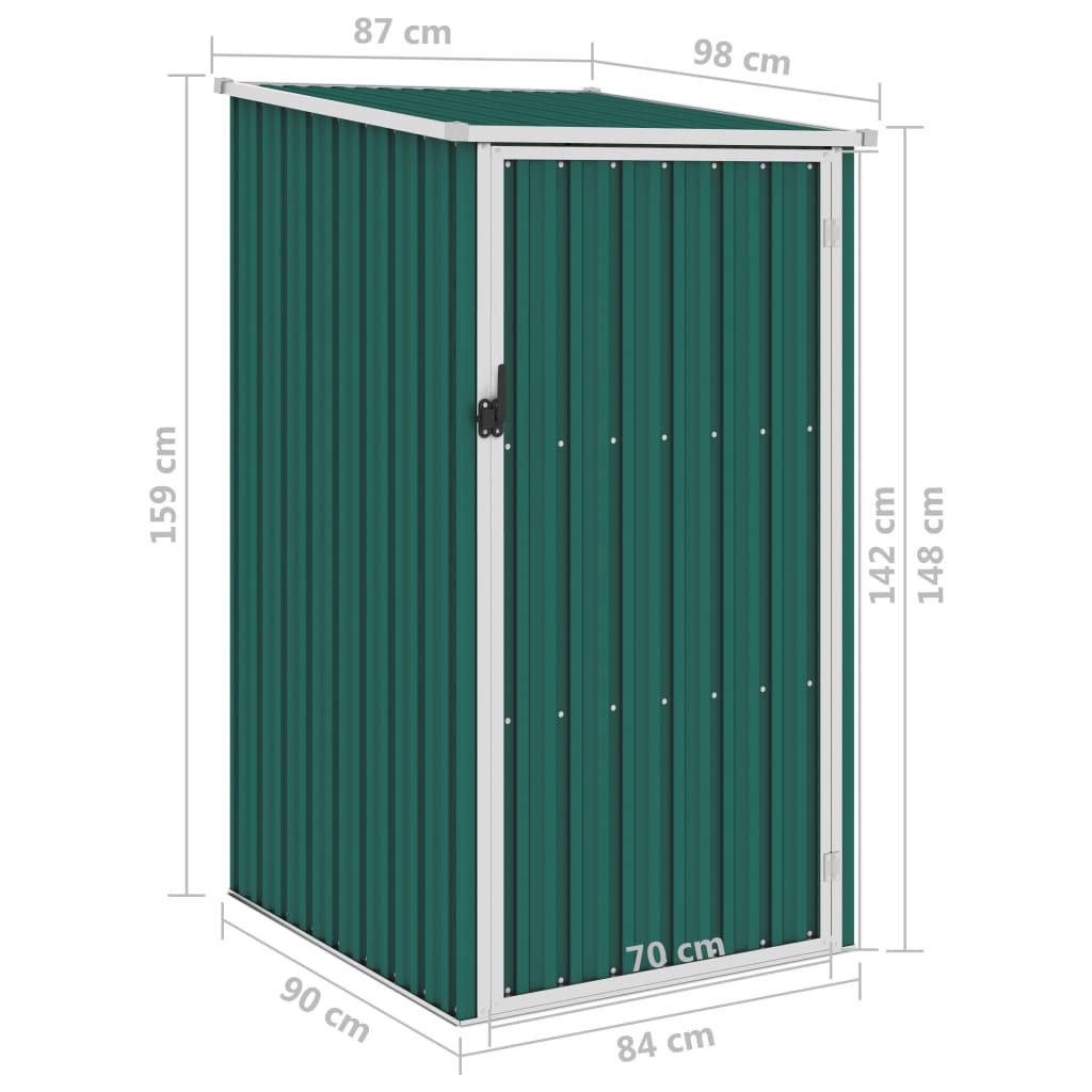 Tuinschuur 87X98X159 Cm Gegalvaniseerd Staal Groen