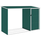 Log shed 245x98x159 cm galvanized steel green