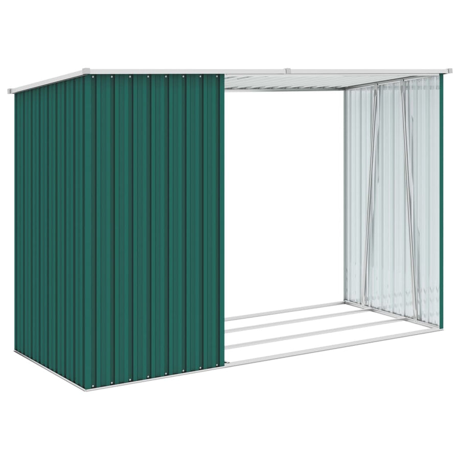 Brandhoutschuur 245X98X159 Cm Gegalvaniseerd Staal Groen