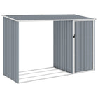Log shed 245x98x159 cm galvanized steel grey