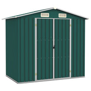 Tuinschuur 205x129x183 cm staal groen