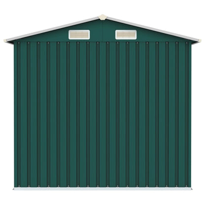 Tuinschuur 205x129x183 cm gegalvaniseerd staal groen Groen