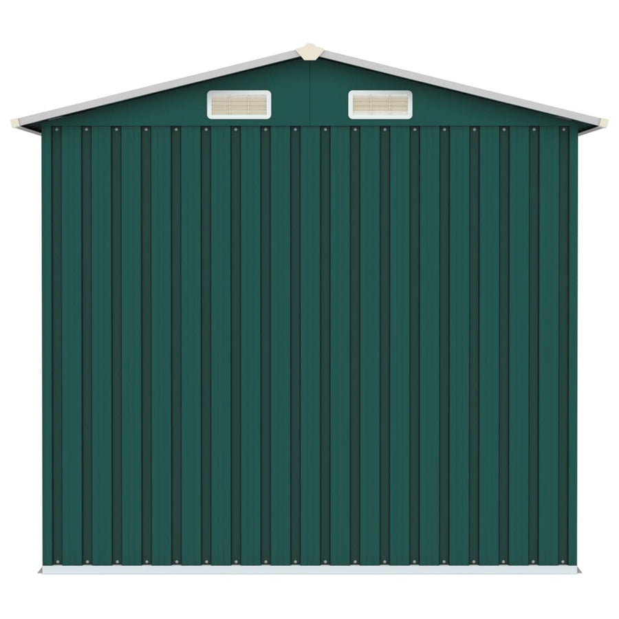 Tuinschuur 205x129x183 cm gegalvaniseerd staal groen Groen