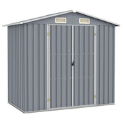 Tuinschuur 205x129x183 cm gegalvaniseerd staal grijs