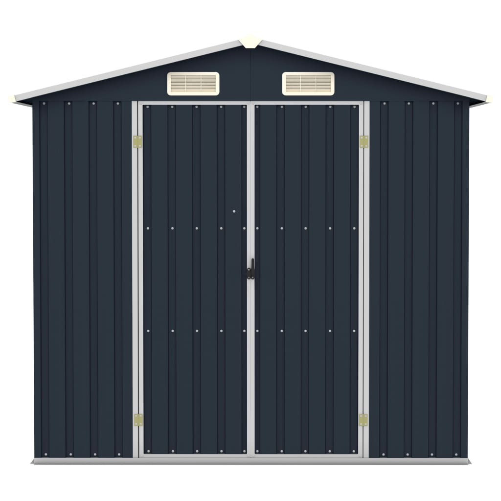 Tuinschuur 205x129x183 cm gegalvaniseerd staal antraciet Antraciet