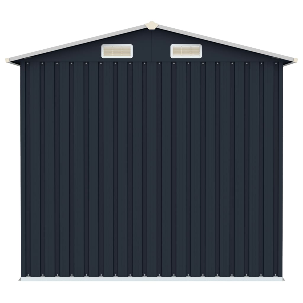 Tuinschuur 205x129x183 cm gegalvaniseerd staal antraciet Antraciet