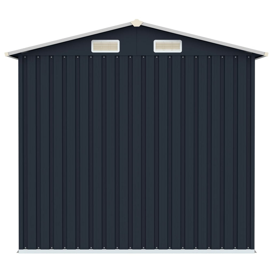 Tuinschuur 205x129x183 cm gegalvaniseerd staal antraciet Antraciet