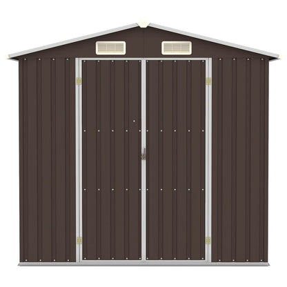Tuinschuur 205X129X183 Cm Gegalvaniseerd Staal Bruin