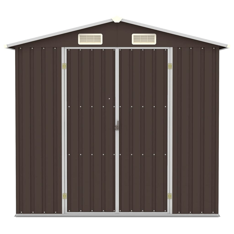 Tuinschuur 205X129X183 Cm Gegalvaniseerd Staal Bruin