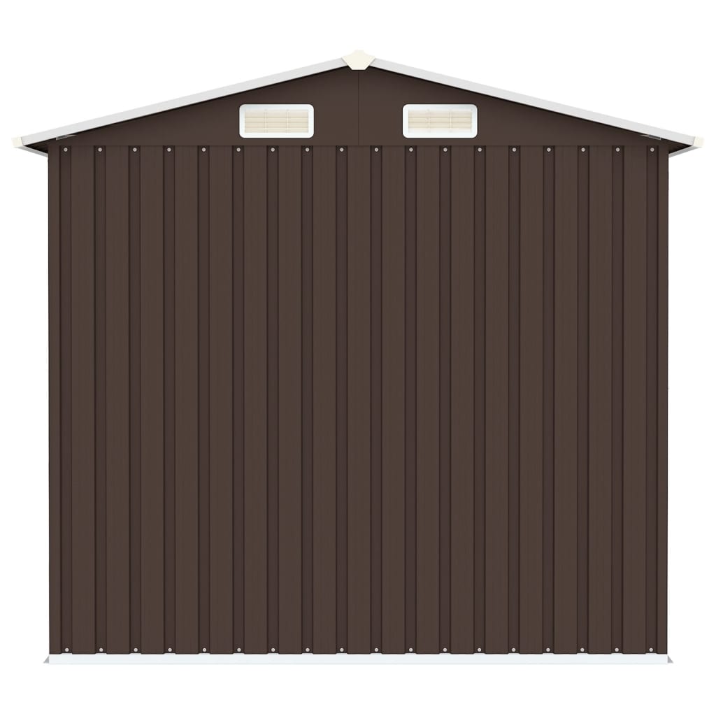 Tuinschuur 205X129X183 Cm Gegalvaniseerd Staal Bruin