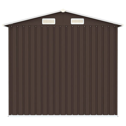 Tuinschuur 205X129X183 Cm Gegalvaniseerd Staal Bruin