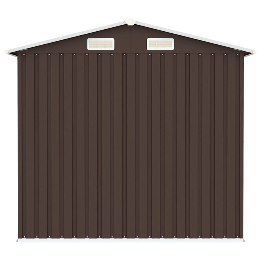 Tuinschuur 205X129X183 Cm Gegalvaniseerd Staal Bruin