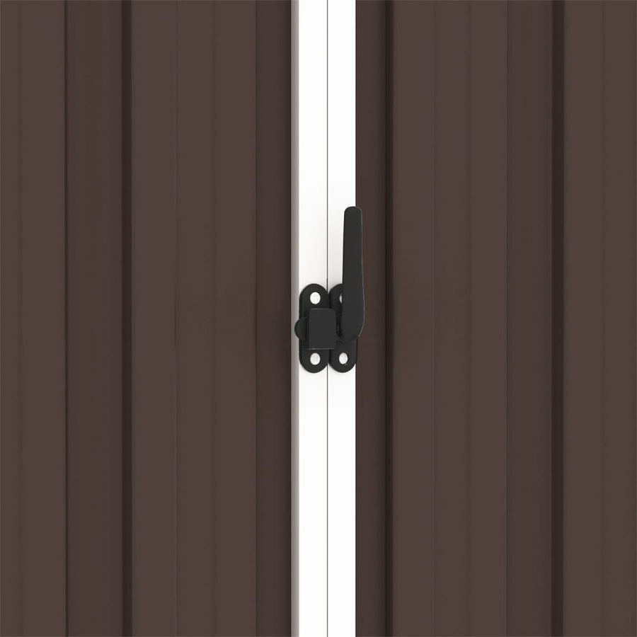 Tuinschuur 205X129X183 Cm Gegalvaniseerd Staal Bruin