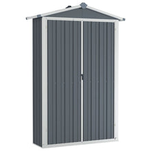 Tuinschuur 116X45X175 Cm Gegalvaniseerd Staal Grijs