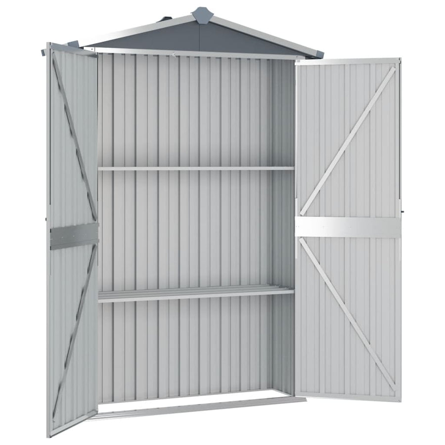 Tuinschuur 116X45X175 Cm Gegalvaniseerd Staal Grijs