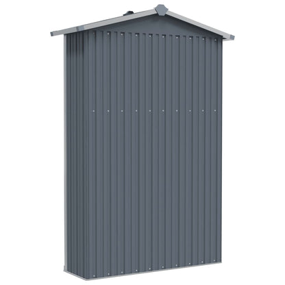 Tuinschuur 116X45X175 Cm Gegalvaniseerd Staal Grijs