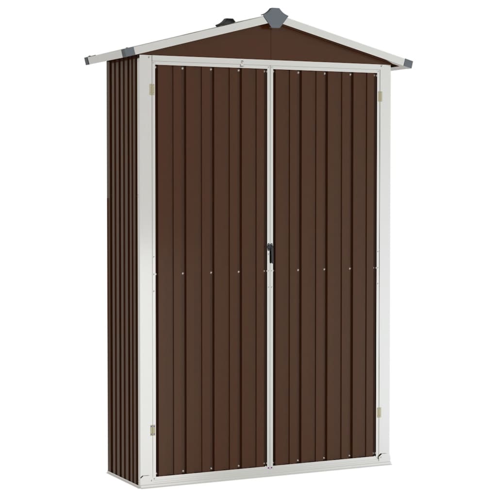 Tuinschuur 116X45X175 Cm Gegalvaniseerd Staal Bruin