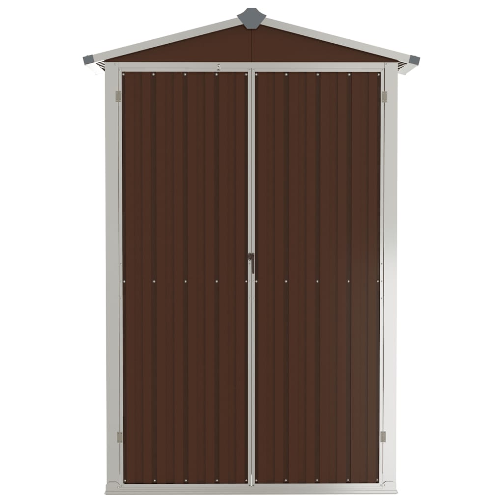 Tuinschuur 116X45X175 Cm Gegalvaniseerd Staal Bruin