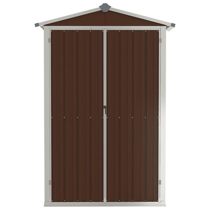 Tuinschuur 116X45X175 Cm Gegalvaniseerd Staal Bruin