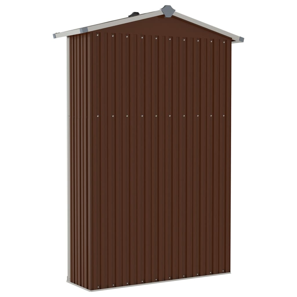 Tuinschuur 116X45X175 Cm Gegalvaniseerd Staal Bruin