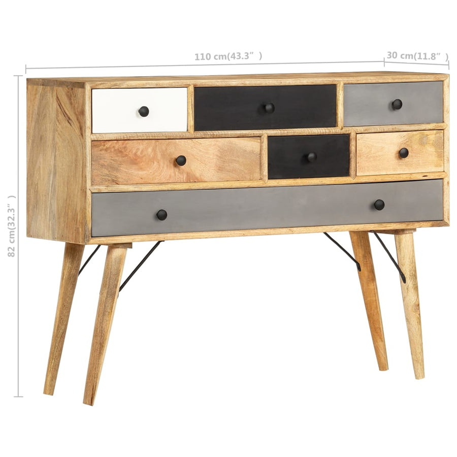 Dressoir 110x30x82 cm massief mangohout