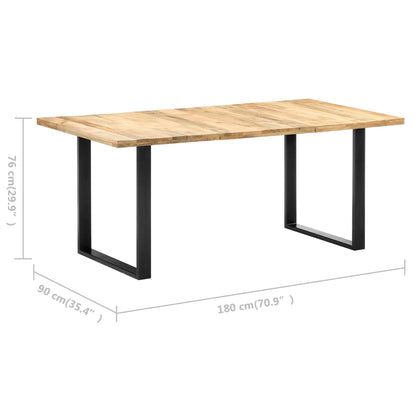 Eettafel 180 x 90 x 76 cm massief mangohout