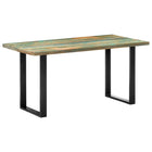 Eettafel 160x80x75 cm gerecycled hout staal