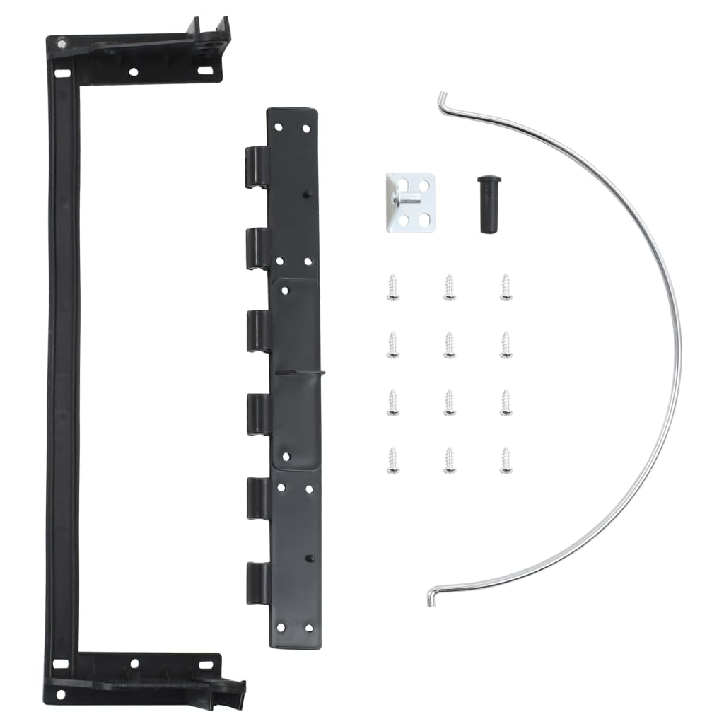 Keukenvuilnisbak Inbouw 8 L Roestvrij Staal 26.5 x 26.5 cm Zwart en zilver