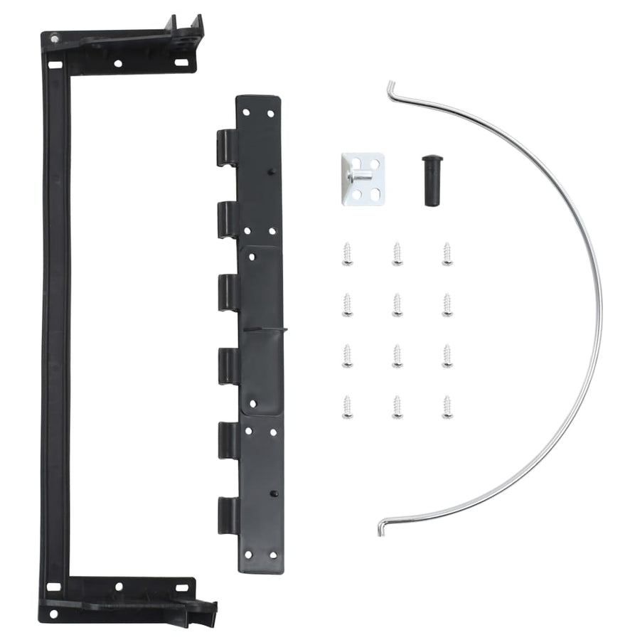 Keukenvuilnisbak Inbouw 8 L Roestvrij Staal 26.5 x 26.5 cm Zwart en zilver