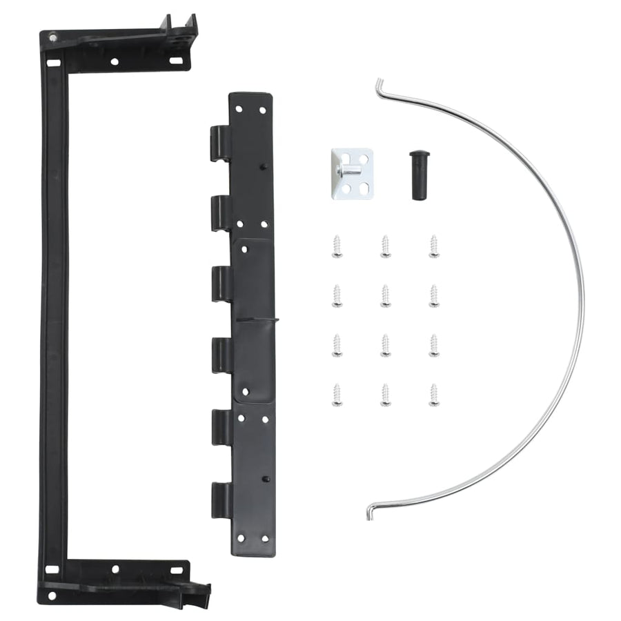 Keukenvuilnisbak inbouw 12 L roestvrij staal 26.5 x 29.5 cm Zwart en zilver