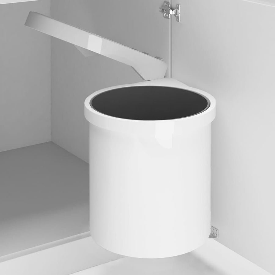 Keukenvuilnisbak inbouw 8 L kunststof 26.5 x 26.5 cm Wit