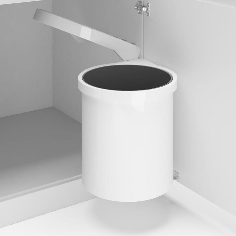 Keukenvuilnisbak ingebouwd 12 L kunststof 26.5 x 29.5 cm Wit