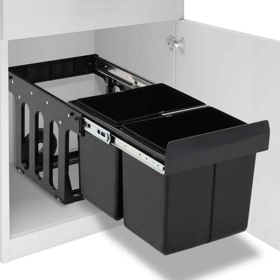 Inbouwprullenbak Uittrekbaar Soft-Close 2 36 l 48 x 34.3 x 35.1 cm