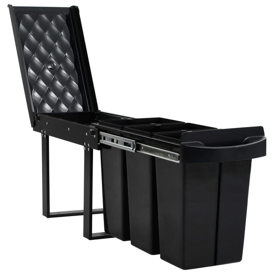 Inbouwprullenbak uittrekbaar soft-close 36 L 3 36 l 51.8 x 26 x 41.3 cm