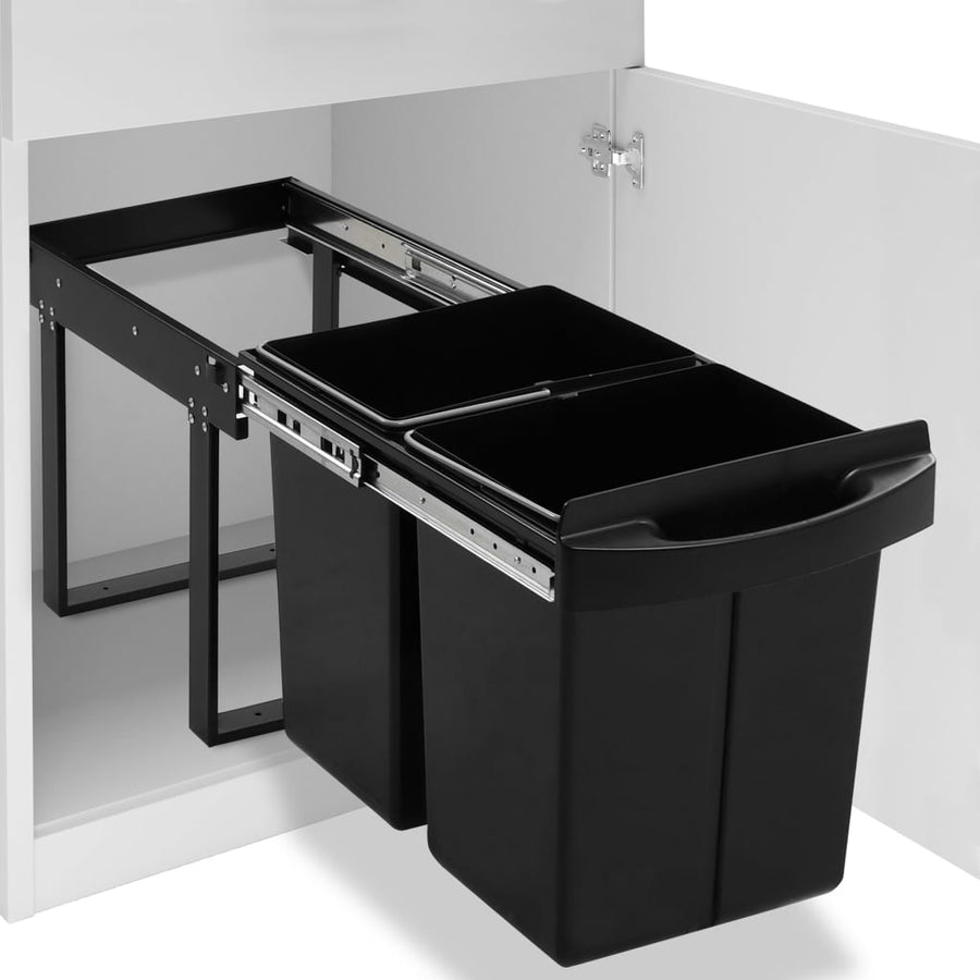 Inbouwprullenbak uittrekbaar soft-close 48 L 2 48 l 51.8 x 34 x 41.3 cm