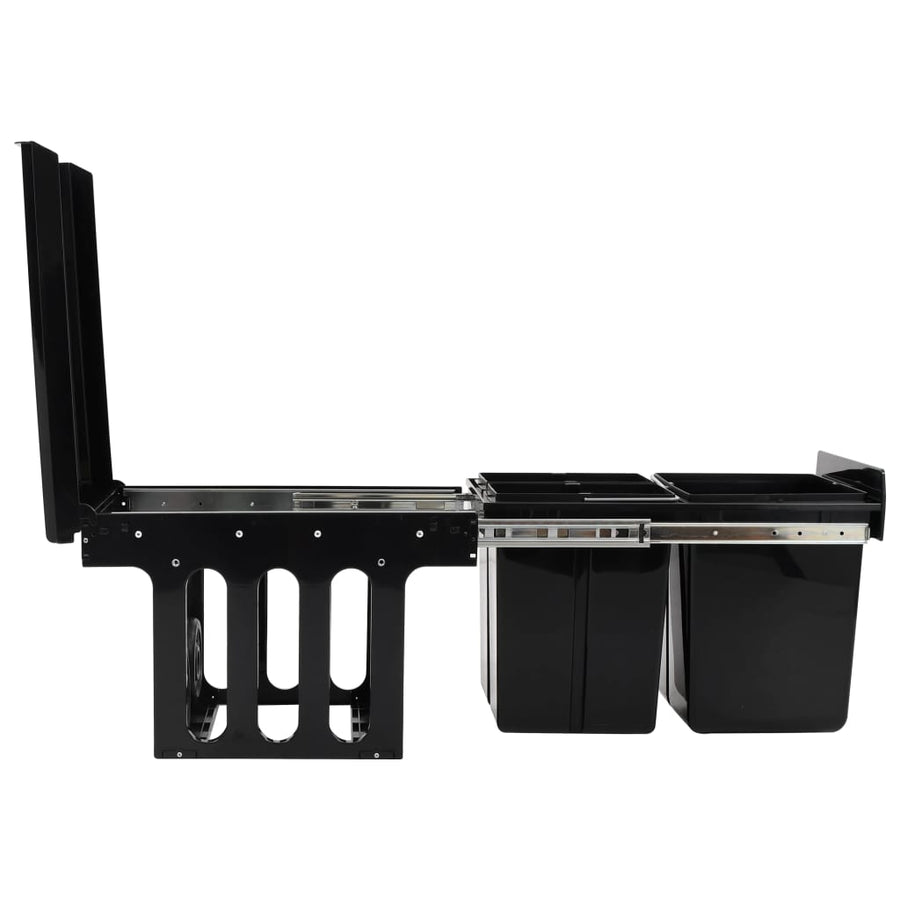 Inbouwprullenbak uittrekbaar soft-close 48 L 3 48 l 48 x 34.3 x 35.1 cm