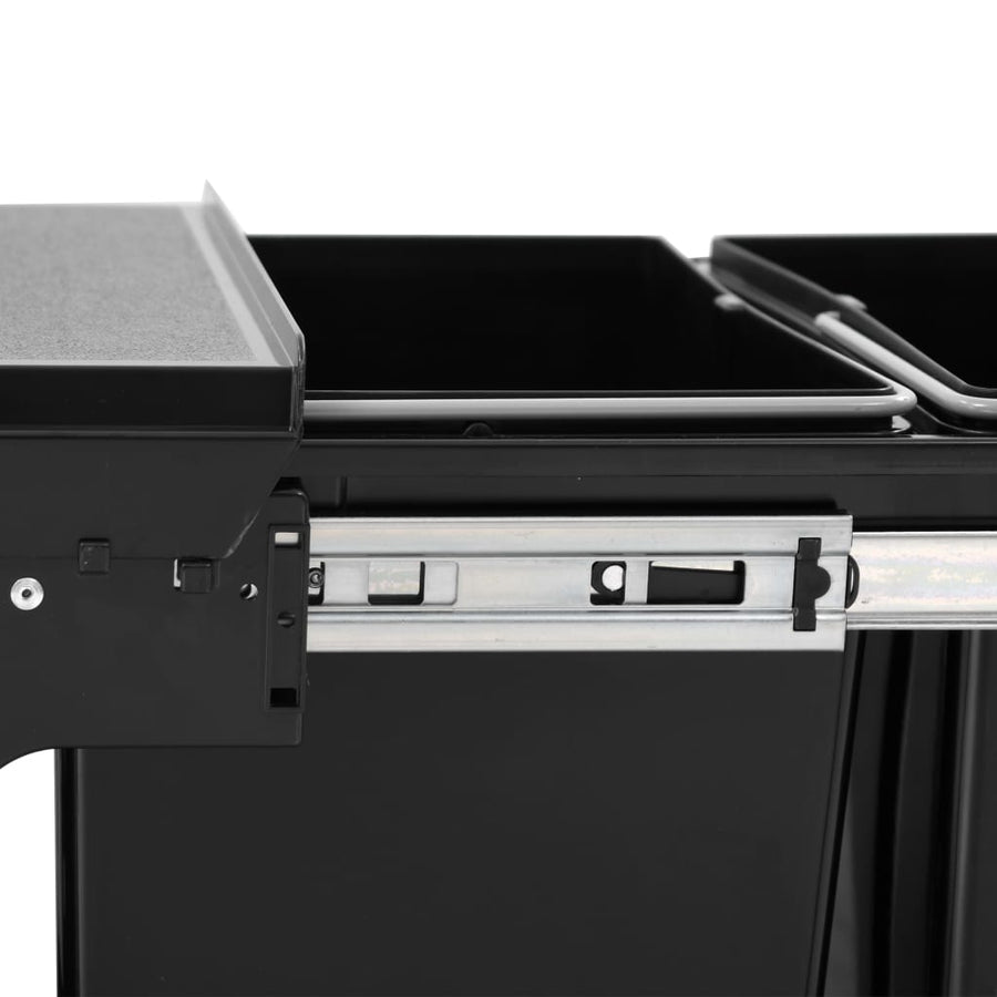 Inbouwprullenbak uittrekbaar soft-close 48 L 3 48 l 48 x 34.3 x 35.1 cm
