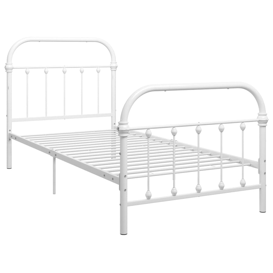Bedframe metaal wit 90x200 cm