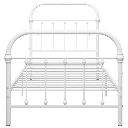 Bedframe Metaal 90 x 200 cm Wit