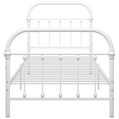 Bedframe Metaal 100 x 200 cm Wit