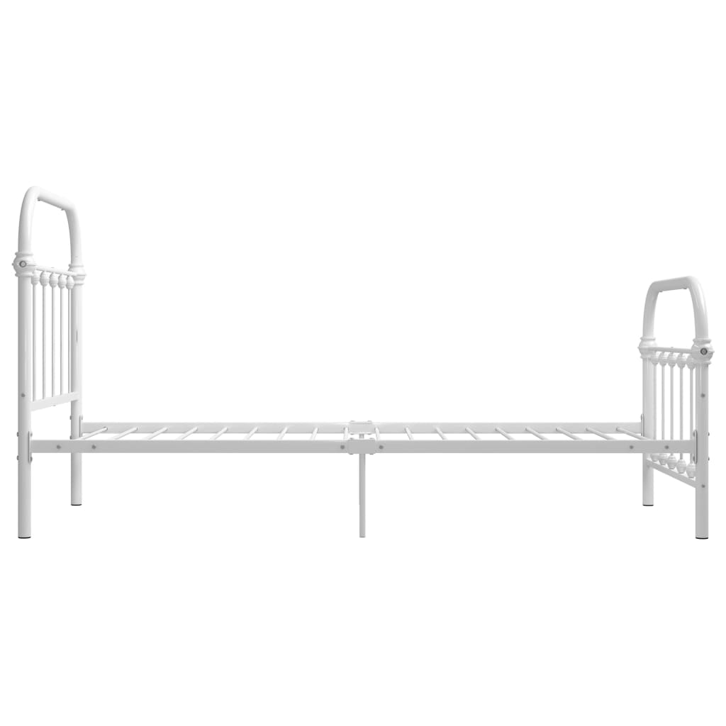 Bedframe Metaal 100 x 200 cm Wit