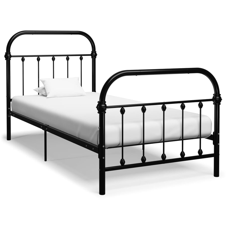 Bedframe Metaal 90 x 200 cm Zwart