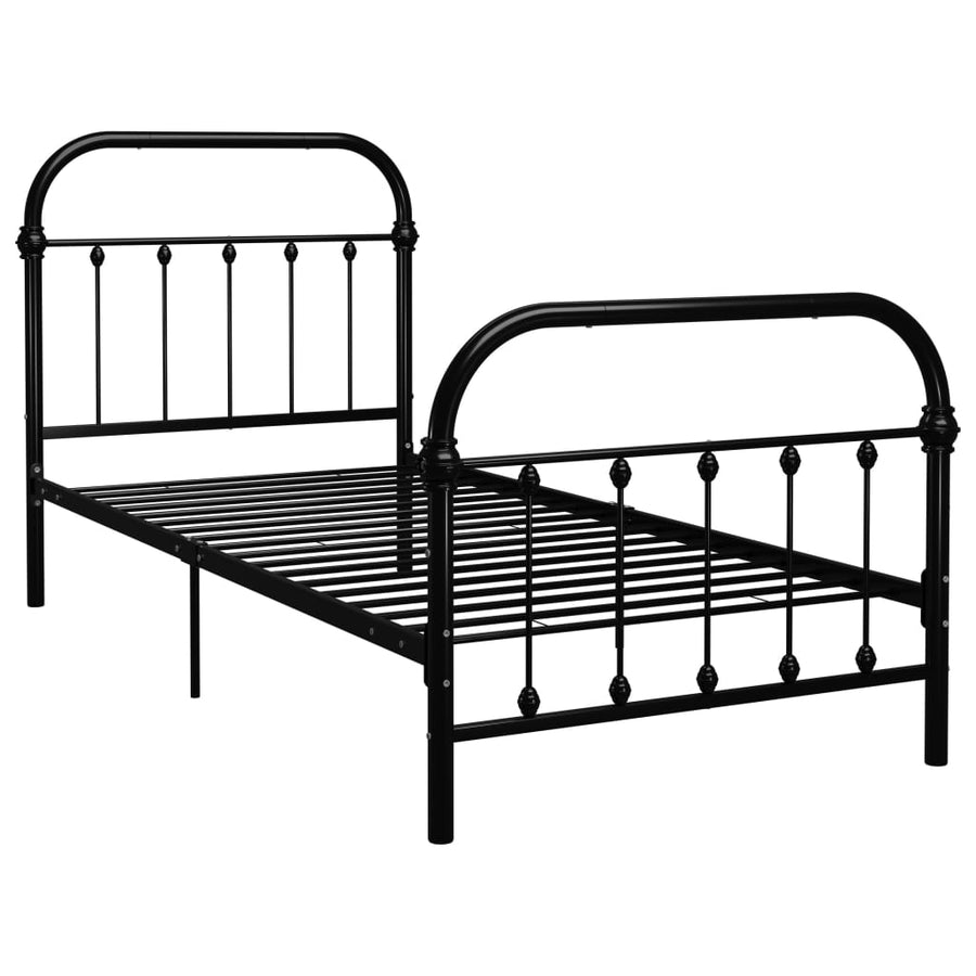 Bedframe Metaal 100 x 200 cm Zwart