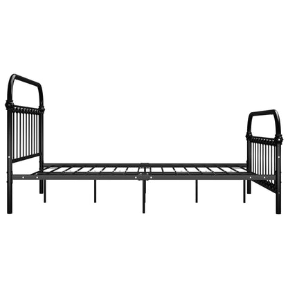 Bedframe Metaal 140 x 200 cm Zwart