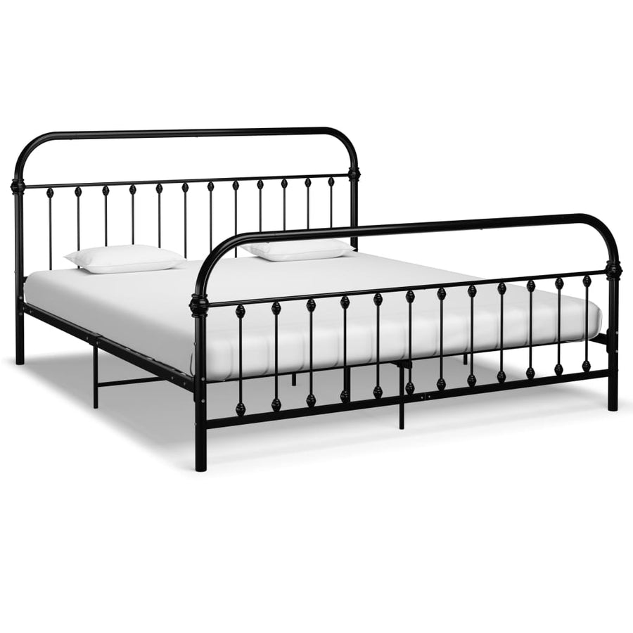Bedframe Metaal 180 x 200 cm Zwart
